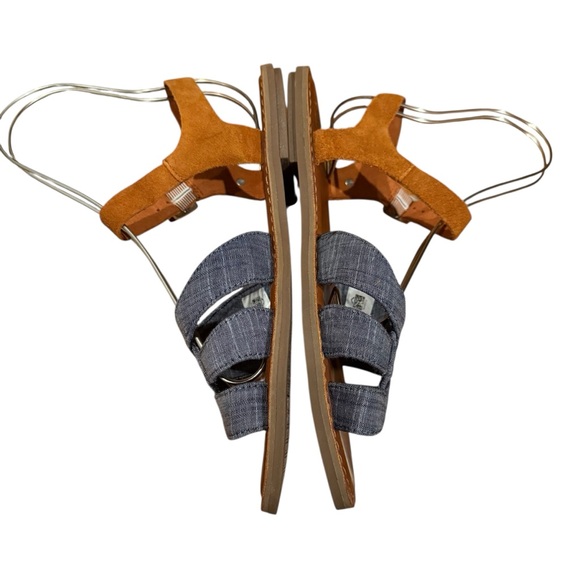 Toms Zoe Denim and Leather Sandals Size 7.5 EUC - Picture 3 of 8